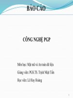 Báo cáo môn Mật mã và An toàn dữ liệu CÔNG NGHỆ PGP