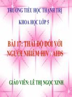 Thái độ đối với người nhiễm HIV/AIDS