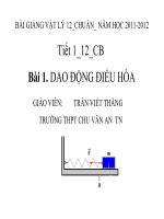 Tiết 1_12CB: Dao động điều hoà