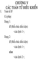 chuong 5 các toán tử điều khiển