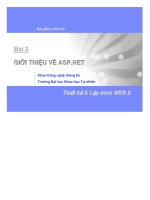 Bài giảng giới thiệu về asp