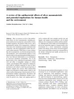 đánh giá khả năng diệt khuẩn nano đối với sức khỏe của con người