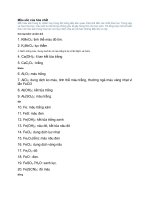 mau sac cac hoa chat