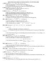 MỘT SỐ BÀI TOÁN KHẢO SÁT HÀM SỐ TRONG CÁC ĐỀ THI ĐẠI HỌC