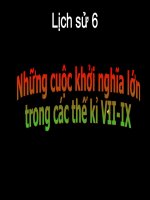 bài giảng lịch sử 6 bài 23 những cuộc khởi nghĩa lớn trong các thế kỷ vii-ix