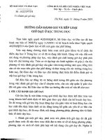 Hướng dẫn đánh giá xếp loại giờ dạy của GV Bạc trung học