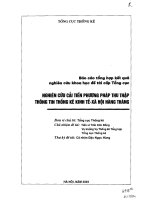 Nghiên cứu cải tiến phương pháp thu thập thông tin thống kê kinh tế xã hội hàng tháng