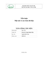 Tiểu luận Mật mã và an toàn dữ liệu TẤN CÔNG TIN NÉN