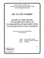 đánh giá rủi ro và sử dụng đất lâm đồng