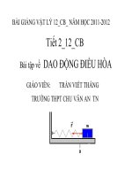 Tiết 2_12CB_Bài tập về dao động điều hoà