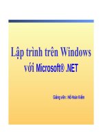 lập trình trên windows với microsoft® .net