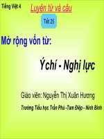 LTVC: Ý chí -Nghị lực