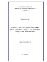 Nghiên cứu nhu cầu bảo biểm nông nghiệp trong chăn nuôi gà thịt của các trang trại huyện ân thi  tỉnh hưng yên