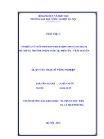 Nghiên cứu mức protein thích hợp cho gà tetra SL đẻ trứng thương phẩm nuôi tại phổ yên thái nguyên