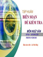 Biên soạn đề KTĐG theo chuẩn KTKN môn Ngữ Văn