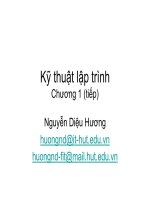 bài giảng kỹ thuất lập trình quản lý bộ nhớ nguyễn diệu hương