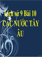 bài giảng lịch sử 9 bài 10 các nước tây âu