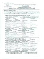 Đề + đáp án TS 10 Ngữ văn năm 2011 - 2012