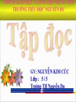 TẬP ĐỌC -TUẦN 33- LUẬT BV, CS, GIÁO DỤC TRẺ EM