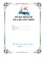 Mẫu sổ Kế hoạch dành cho tổ chuyên môn