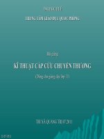 Kĩ thuật cấp cứu chuyển thương