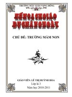 Giáo án chủ đề trường mầm non