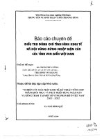 Điều tra đánh giá tình hình kinh tế xã hội vùng rừng ngập mặn của các tỉnh ven biển Việt Nam
