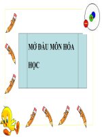mở đầu môn hóa học