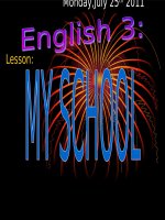 english 3 - my school