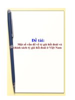 Một số vấn đề về tỷ giá hối đoái và chính sách tỷ giá hối đoái ở việt nam