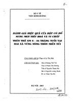 Đánh giá hiệu quả của bột có bổ sung men tiêu hóa và vi chất trên trẻ em 6 đến 24 tháng tuổi tại hai xã vùng nông thôn miền núi