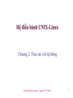 Bài giảng thao tác với hệ thống   unix