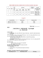 Giáo án Toán 10 trọn bộ chuẩn mới 2011-2012