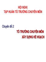 Tài liệu bồi dưỡng nghiệp vụ cho tổ trưởng chuyên môn