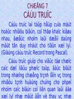 CHƯƠNG 7 CẤU TRÚC TRONG LẬP TRÌNH