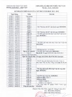 BIÊN CHẾ TUẦN THCS NĂM HỌC 2011-2012