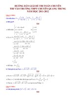 Đáp án toán chuyen 2011