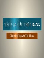 Bài giảng Cấu trúc bảng trong Access