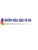 Đại cương về nhóm máu hồng cầu