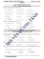 Bài tập Khảo Sát Hàm Số