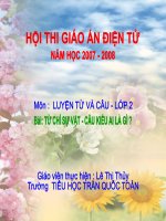 LTVC: Từ chỉ sự vật