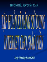 Tập huấn kỹ năng Internet cho giáo viên