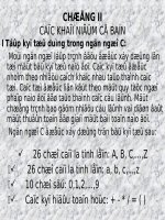 chuong 2 các khái niệm cơ bản về c