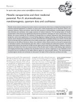 hạt nano kim loại và thuốc chữa bệnh