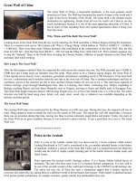 famous wonders in over the world