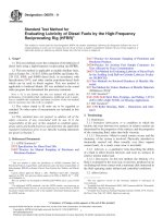 ASTM D6079  11 Standard Test Method for Evaluating Lubricity of Diesel Fuels by the HighFrequency Reciprocating Rig (HFRR)
