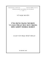 ứng dụng mạng neuron và giải thuật bầy đàn trong điều khiển mobile robot