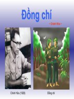 giáo án thao giảng, thi giáo viên giỏi môn ngữ văn lớp 9 bài đồng chí (1)