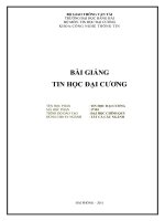 Bài giảng môn tin học đại cương
