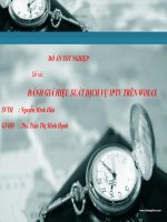 ĐỀ TÀI ĐÁNH GIÁ HIỆU SUẤT DỊCH VỤ IPTV TRÊN WiMAX